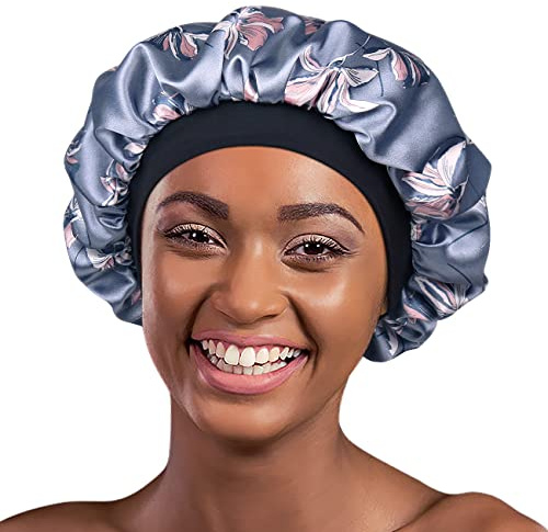 Alnorm Satin Nightcap for Sleeping Women Classic Silk Bonnet with Soft Elastic