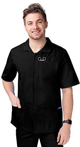 Sivvan Herren Jacke - Kurze Ärmel mit Reißverschluss vorne - S8308 - Black - S