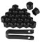 Radschraubenkappen Mutterkappen 20pcs 19mm Auto Radmutter Kappen Auto Hub Screw Cover Bolt Felgen Außenschutz(Schwarz)