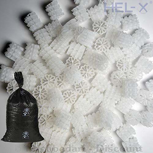 STÖHR HEL-X® Helix HXF 25 KLL - Farbe: Weiß - biocarrier Filtermedium für Biokammer Koi Teich Filter Füllkörper Filtermaterial - Menge: 50 Liter