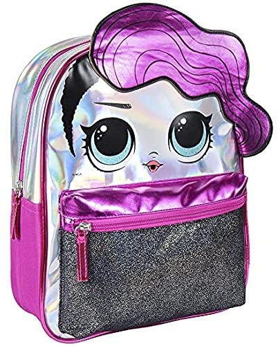 Cerdá - LOL Surprise Metallisch Glänzender Mädchen Rucksack Kinder | Kinder Rucksack mit Glitzer - Offiziell Lizenzierte LOL Surprise