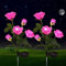 ZVO Solarlampen für Außen Garten, 2 Stück Solarleuchten Garten Deko mit 10 LED Rose Blume Lichter, Solar Wegeleuchten Außen Gartenleuchte Lampen für Outdoor Rasen Feld Weg Terrasse(Rosa)