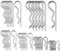 Cotter Pins Assortment Kit,R Clips Split Pins Stainless Steel Retaining Spring Cotter for Use on Hitch Pin Lock Systems,Heavy Duty Zinc Plated Fastening Pin Set 36 PCS