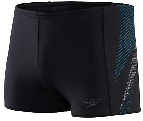 Speedo Herren Tech Panel I Aquashort, Schwarz/Blau, 3