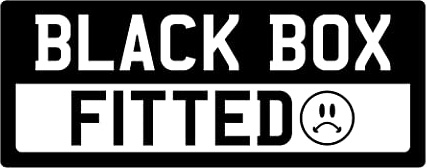 Black Box Fitted Car Van Window Vinyl Decal Sticker Safety Sign Awareness