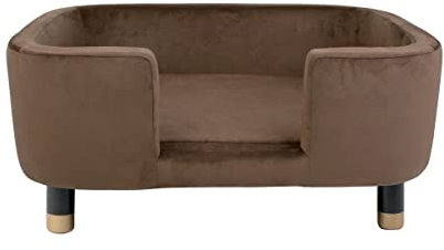 SONDEY Leitmotiv Panier à Chien Royal Velours sur Pieds - Marron