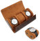 gramiibeau Uhrenrolle Uhrenbox 3 Uhren Braun, PU Leder Tragbare Zylindrische Uhren-Aufbewahrungsbox mit Samt-Innenfutter, Uhrengehäuse für Männer und Frauen, 23x10x7.5 CM