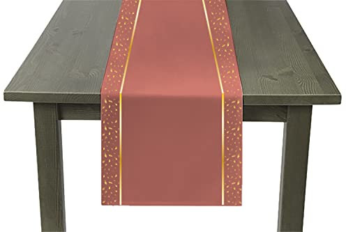 Folat Golden Dusk Chemin de table Gris Or 240x35cm-Décoration d 'Anniversaire, Fête, Mariage, 68506, Rose, 240 x 35 cm