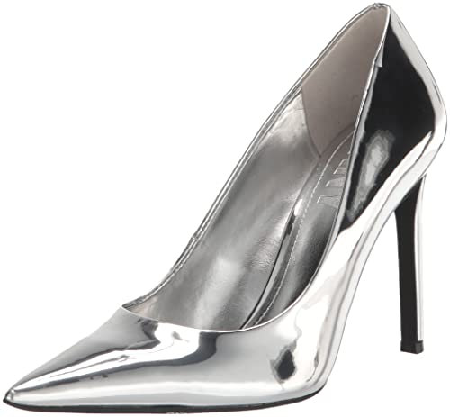 DKNY Damen Mabi Pointed Toe Pump Sandale mit Absatz, Silber, 35.5 EU