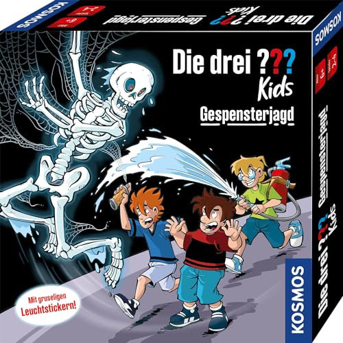 Die DREI ??? Kids Gespensterjagd von KOSMOS 683764, kooperatives Memo Spiel mit Die DREI Fragezeichen Kids, Brettspiel für 2-4 Kinder ab 6 Jahre, White