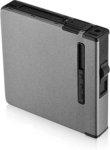 CAM2 Zigarettenetui mit Feuerzeug, Auto-Auswurf, unterbringen 20 Zigaretten, Elegante Entwurf Zigarettenbox Mit Elektronisches Feuerzeug Aufladbar
