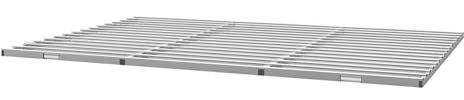Sport-Thieme Lattenrost Alu | Unverwüstliche Aluminium-Konstruktion | 2- oder 3-teilig | Silber | Feste Größe oder Maßanfertigung für Sportgeräte und Turnbänke