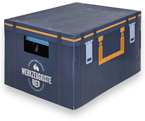 Biergeschenkverpackung Bierkasten Geschenkverpackung Bierkasten-Verpackung Bierkastenhülle zum Aufstecken, Männergeschenk (Werkzeugkiste)