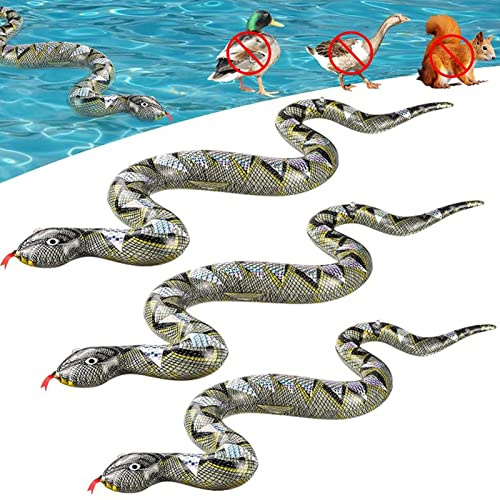 PW TOOLS Aufblasbare Schlange, 1/3 Packung Gefälschte Schlangen, Halloween-Streich-Requisiten, 47,24 Zoll Große Aufblasbare Schlangen, Poolschwimmer, Aufblasbare Schlangen, Für Garten-Pool-Partys