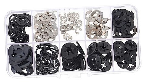 OSALADI 200Pcs to Open Electronic Clip retaining Ring Retainer Ring M Game Console Iron Retaining Circlip Circlips Washing Machine Semicircle Securing Clip Crane Machine