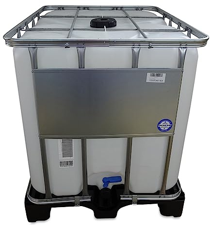 kanister-vertrieb® 1000l IBC Wassertank in Natur für Trinkwasser auf PE-Palette NEU (Non-UN)