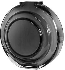 Surwin Vase en Verre, Vases Decoratifs Moderne pour Intérieur & Mariage Vase en Verre Transparent pour Décoration Table à Dîner, Bureau Intérieur, Salle de Réunion, Noël (Rond Gris fumé)