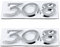 308 Emblème autocollant pour voiture Accessoires de voiture Badge Auto Fender Decal (Argent)
