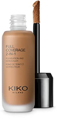 KIKO Milano Full Coverage 2-In-1 Foundation & Concealer N120, 2-In-1-Foundation Mit Concealer, Hohe Deckkraft