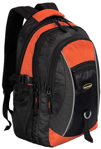EAAKIE Rucksack Damen Herren Sport Schulrucksack Freizeit Reise Wandern Arbeit Backpack (Orange)