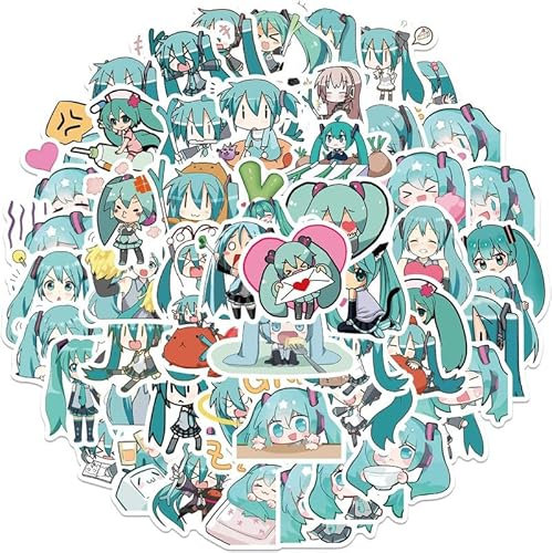 Yoimckay 65 Stück AI Anime Aufkleber Niedliche Vinyl Sticker für Wasserflaschen, Tumbler, Gepäck, Skateboard, Stoßstange, Sammelalbum, Becher, Aufkleber, Geschenk für Kinder, Teenager, Erwachsene