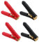4 Pcs Crocodile Clips, Heavy Copper Crocodile Clamps Used for Car Booster Cable Clips Battery Clamps for Car Auto
