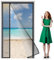 Tenda Zanzariera Magnetica 70x225cm Nero Zanzariera Oscurante Zanzariera Chiusura Automatica per Ingresso Interno/Patio/Porta Scorrevole