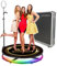 ERSINIAN 360-Grad-Fotoautomat für Partys, mit Ringlicht-Selfie-Haltern, App-/Fernbedienung, 360-Grad-Kameraautomat für die Cheristmas-Hochzeit, für 1–4 Personen, B-115 cm