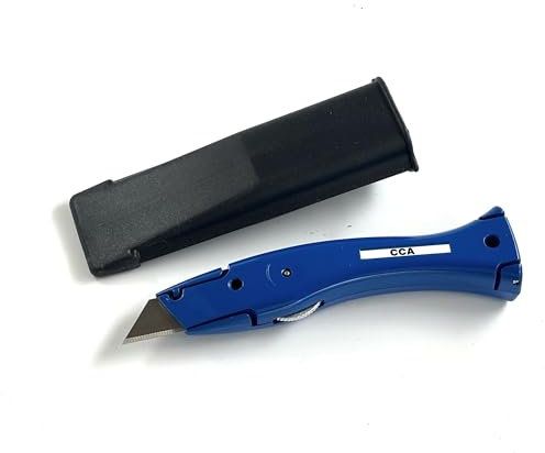 CCA Blue Carpet Cutter Tool with Black Holder for The Professional and DIY Installer