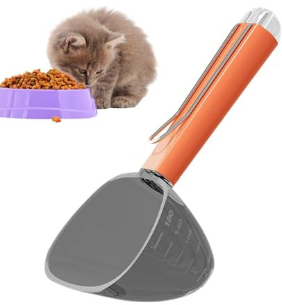 Pet Food Measuring Scoop - Portable Cup for Dogs and Cats, Comfortable Food Scoop