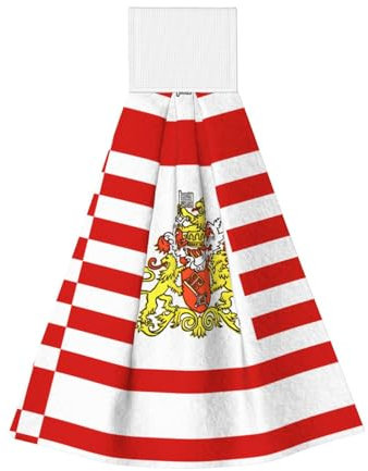 DngSer Flagge des Senats von Bremen Korallensamt Handtücher - Hängetücher für Küche, Bad, Camping, Outdoor & mehr - saugfähige Geschirrtücher