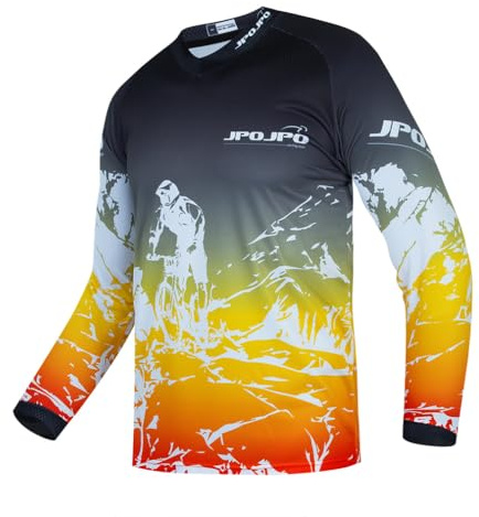 Hotlion Men's Motocross Jersey Dirt Bike Shirt Road Off-raod Cycling Jersey Long Sleeve Racewear