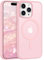 DUEDUE Magnetic for iPhone 15 Pro Case [Compatible with MagSafe] Shockproof Military Grade Protection, Slim Fit Anti-Scratch Translucent Matte Back Case Cover for iPhone 15 Pro 6.1, Pink