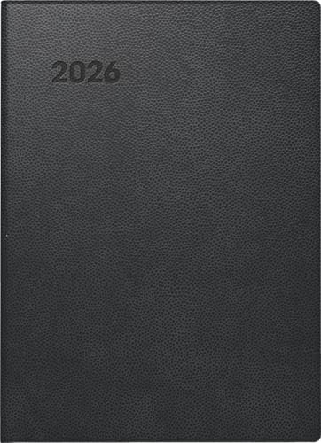 BRUNNEN Taschenkalender Mod. 731 2026 | A6, Kunststoff, schwarz