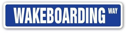 WAKEBOARDING Straßenschild Surfer Surf Wakeboard Wakeboarder