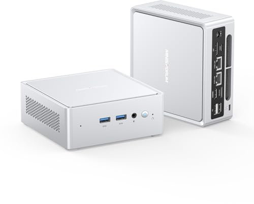 MINISFORUM NAB8 Plus Mini PC, Intel Core i7-12800H (14C/20T, up to 4.8GHz), 32GB DDR4 1TB M.2 SSD, HDMI/DP /USB4,2.5 Inch HDD/SSD Slot,USB-A x 4,2x2.5G LAN/Wi-Fi6E / BT5.3,Oculink Support