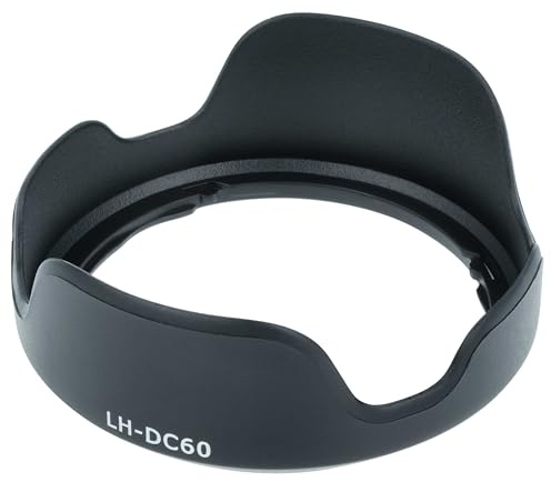 vhbw Gegenlichtblende Ersatz für Canon LH-DC60 | für 58mm Objektiv - Schwarz, Kunststoff, tulpenförmig, 7 cm