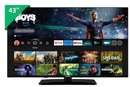 TELEFUNKEN TE40759B50V4F - TV 40 Pollici, Smart TV, DVB-T2, HEVC/H.265, LED, Classe energetica G