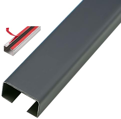 Cable Trunking Self Adhesive, Stainless Steel Self Adhesive Cable Raceway Multicolor Multiple Sizes(Grey1-2M-20X10Mm)