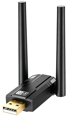 Adattatore Bluetooth ad alta velocità PC 5.4, portata di 150 m, adattatore Bluetooth USB, doppia antenna, dongle Bluetooth per desktop, laptop, chiavetta Bluetooth per PC, cuffie, mouse, tastiera