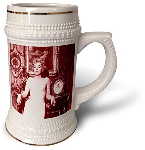 3dRose Tasse mit sexy Bild von Marilyn Monroe, tolles Foto, Steinbecher, 510 ml, 624 ml, Weiß