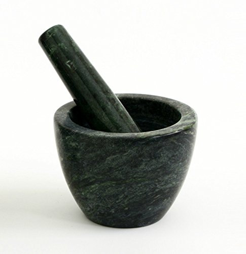 Mortero de mármol verde vintage con mortero de cocina 10 x 10 cm Big Green Marble Mortar Stone Kitchen with Pestle Handmade Classics Home Old Interior Design