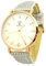 Orologio da donna in pelle argento grigio bianco rame oro rosa sottile piatto idea regalo, grigio, Cinghia