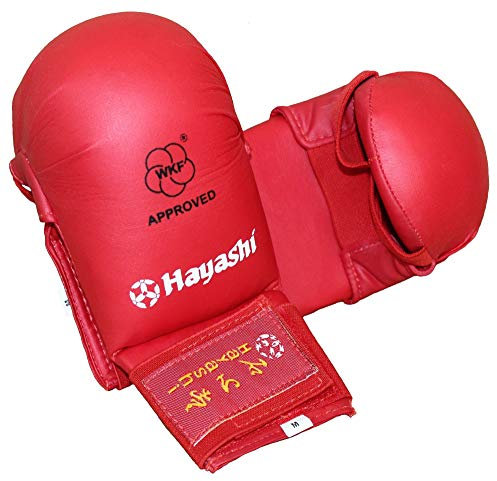 Hayashi Karate Faustschützer „TSUKI“ WKF Approved Handschützer (rot, S)