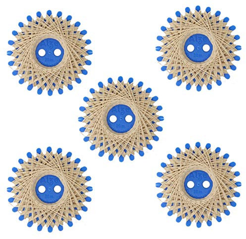 Sternzwirn | 5 Stück | je 20 Meter Lauflänge | aus 100% Baumwolle | Nm 30/3 (Beige)
