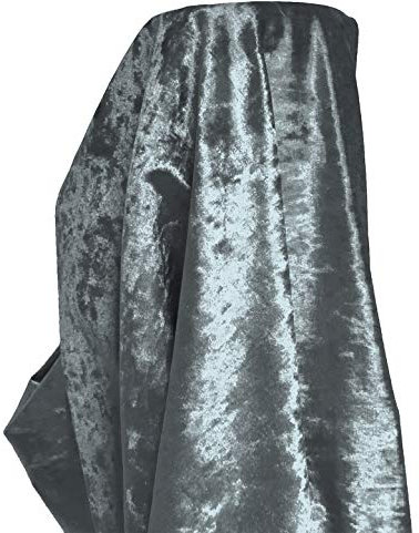 A-Express Stoff Pannesamt Sanft Samt Karneval Bekleidung Kostüm Dekostoff Gardinenstoff Schneiderei Stoff 140cm Breite - 1 Meter 100cm x 140cm Stahlgrau