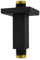 Aquaiaw Square Shower Arm and Anti-Scratch O-Ring Flange, 3 inch, Solid Brass, Both Soldered 1/2 NPT Tapered Threads, Straight Rainfall Shower Head Arm Extension, Ceiling Mount (Matte Black)