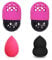 4Pcs Makeup Sponge and Cute Travel Case Set, Soft Silicone Carrying Protective Holder,Makeup Sponge Blender