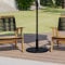Flash Furniture Bases de sombrilla para Patio, Acero, plástico, Cemento, Negro, 19.25