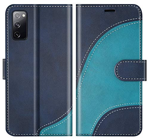 BoxTii Coque pour Galaxy S20 FE/Galaxy S20 Lite, Portefeuille Etui en Cuir PU, Magnétique Protection Housse Coque pour Samsung Galaxy S20 FE/Galaxy S20 Lite, Bleu